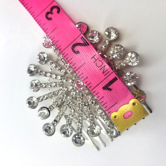 Crystal Rhinestone Hair Comb Clip - Picture 2 of 10